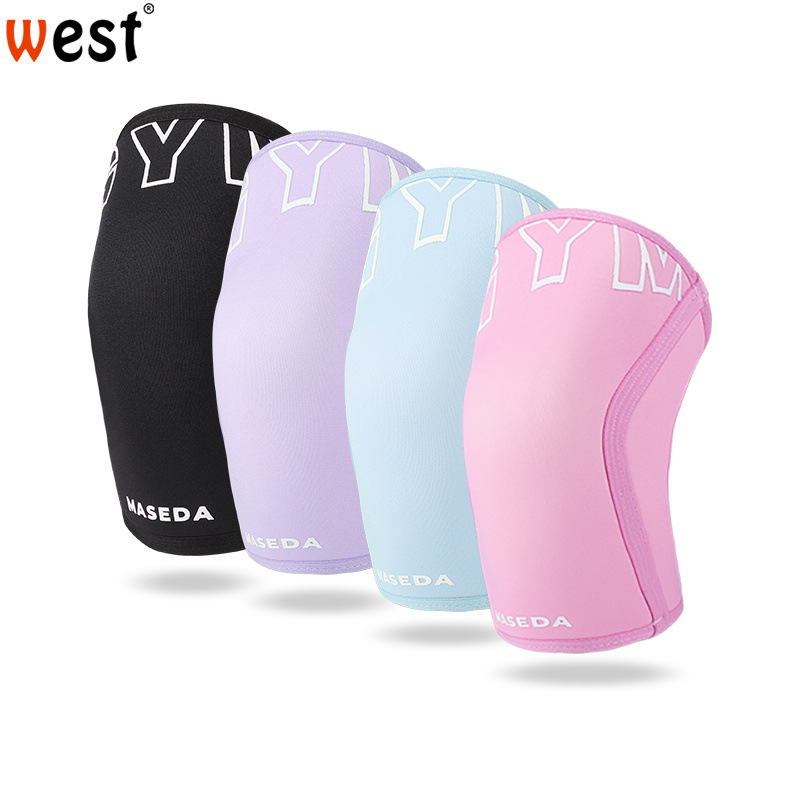 Picture of Thickened color diving material 7mm knee pads weightlifting basketball squat strength training Hercules neoprene knee pads