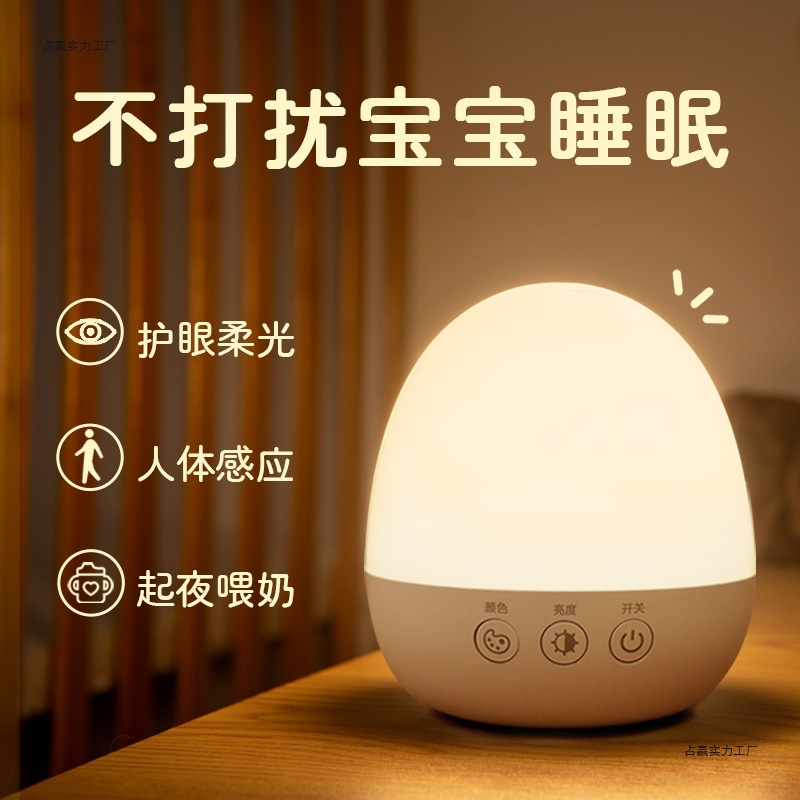 Recharged, breastfeeding, night light, eye protection desk lamp, baby bedroom patting lamp, bedside lamp, night light, sleep confinement special