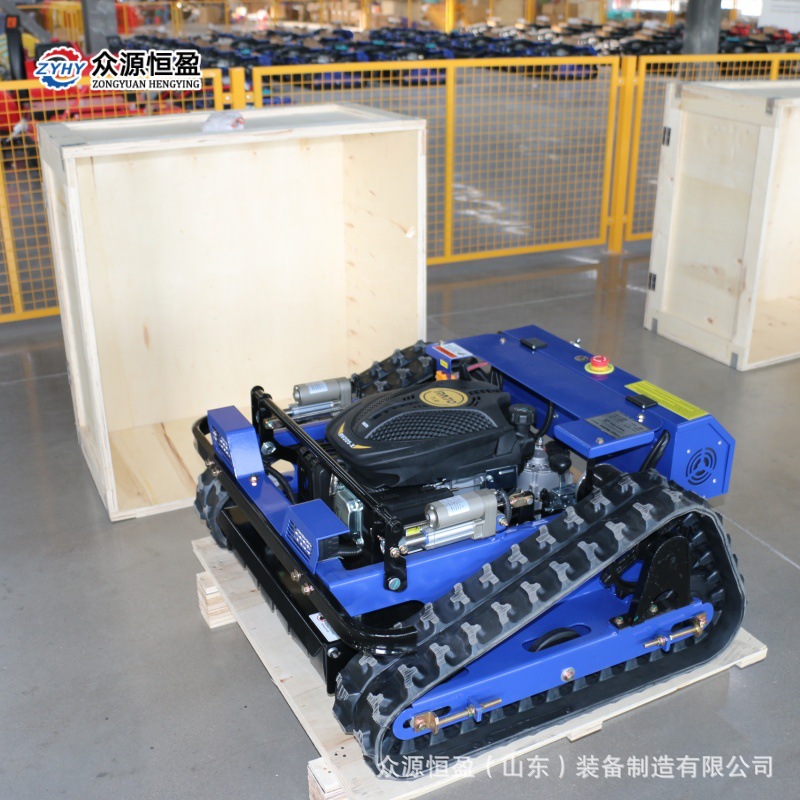 Agricultural Harvesting and Weeding Machine Automatic Mountain Lawn Mower Zhongyuan 800S Lawn Remote Control Crawler Lawn Mower
