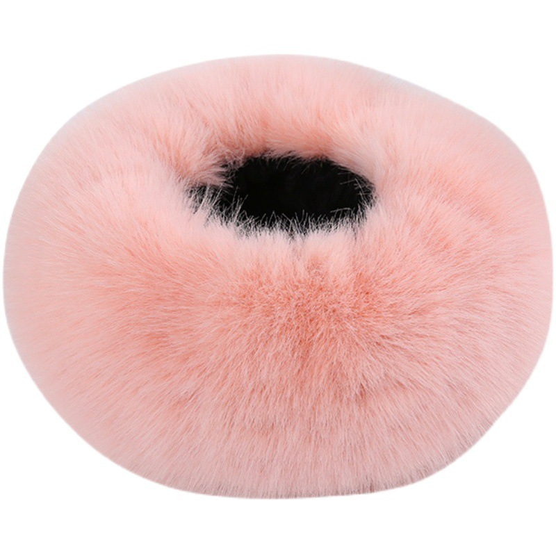 New Style Empty Cap Beanie Hat Fur Thickened Fur Scarf Imitation Fox Fur Hat Ring Ear Protection Warm Hat Winter Women