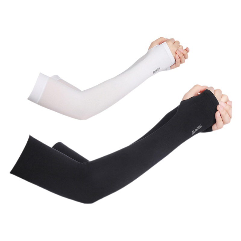 Summer Sun Protection Ice Sleeves for Men and Women Outdoor Sports Cycling Anti-Uv Sunshade Loose Arm Guards Ice Silk Sleeves Hand Sleeves