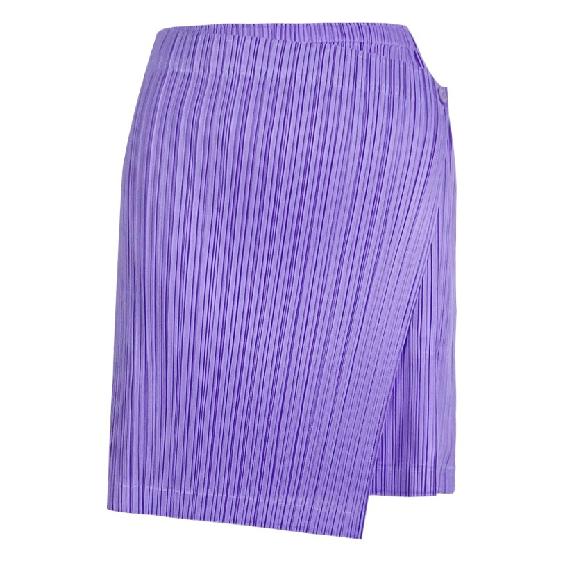 2025 New Style Spliced Pure Color High Elastic Slimming Look Casual Crisp Pleated Short Skirt Women Summer Skirt Short Skirt Women