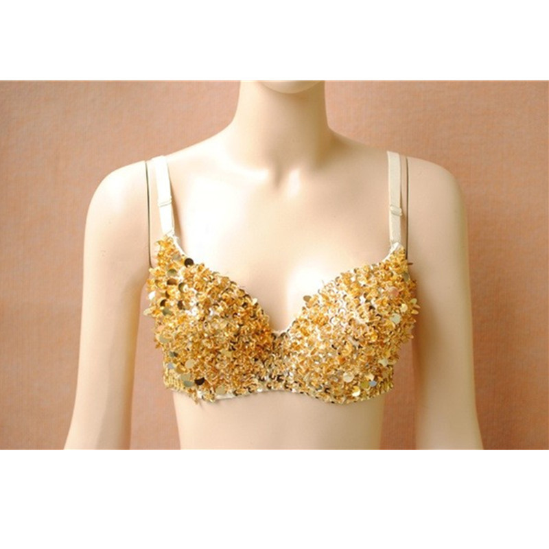 Picture of A variety of nightclub sexy sequined colored diamond rivet rhinestone bra shorts pole dance bar DS watch performance bra