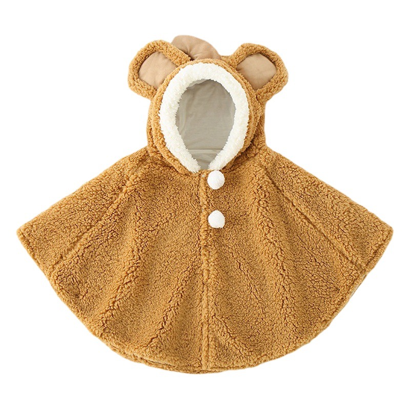 Baby Cloak Spring Autumn and Winter Cartoon Super Cute Cute Boys and Girls Cloak Baby Children's Shawl Coat Hair