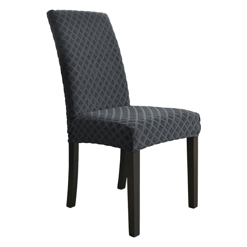 Amazon cross-border jacquard diamond elastic high back chair cover all-inclusive universal hotel dining chair cover dust-proof chair cover