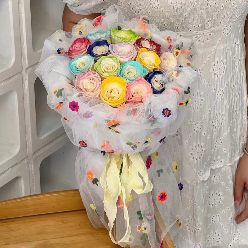 Holiday dopamine princess dress Chanel style little flower bag flower cloth bouquet bag flower gauze floral flower shop wholesale