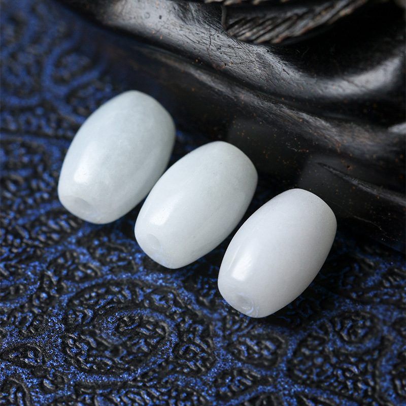 Picture of Pure Jade Beads Rice Beads Beads Beads Beads Long Barrel Beads Passepartout DIY Craft Accessories Necklace Bracelet Beads