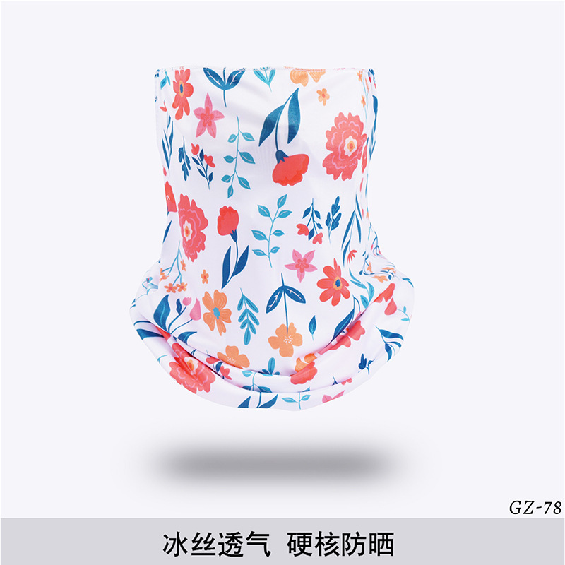 Picture of Outdoor ice silk mask changeable ear scarf men's and women's bicycle riding hood collar sun protection scarf summer