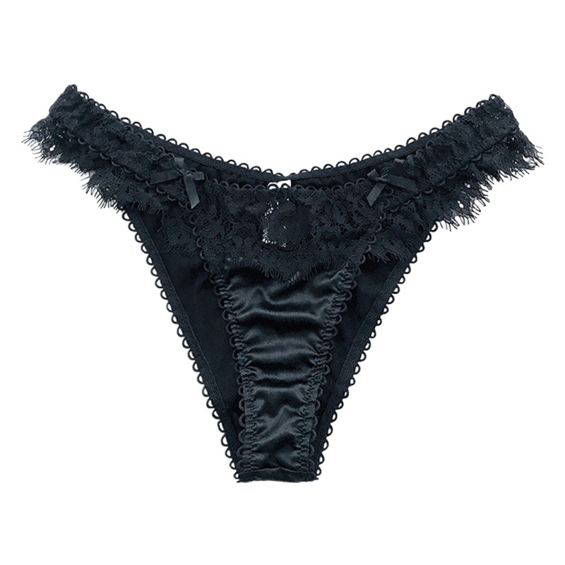 Sexy Lace Underwear French European and American Pure Desire European and American Traceless Thong Hip Ice Silk Passion Fun Briefs