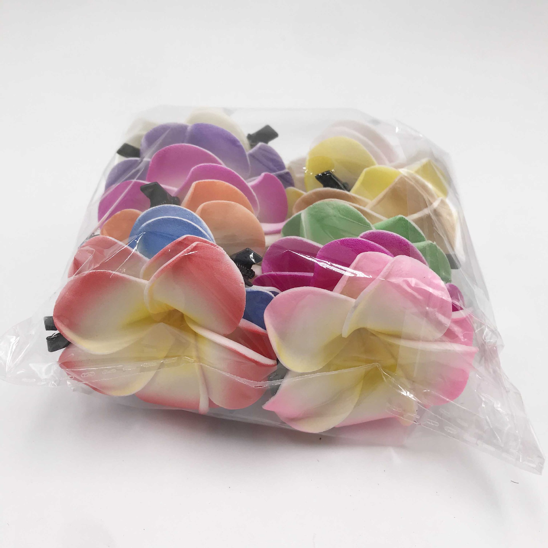 Picture of 6cm color 12 color plumeria flower headdress flower hair accessories hairpin decoration seaside artificial flower milk tea gift flower