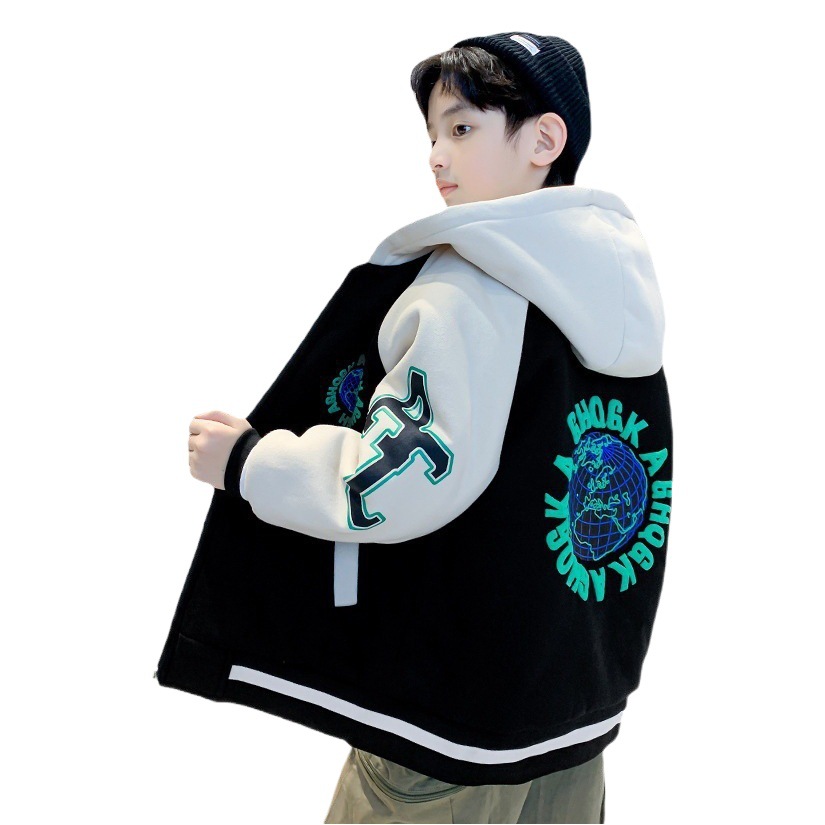 Boys' children's clothing spring coat baseball uniform 2023 new children's clothing spring and autumn large children's clothing foreign-style fried street clothes
