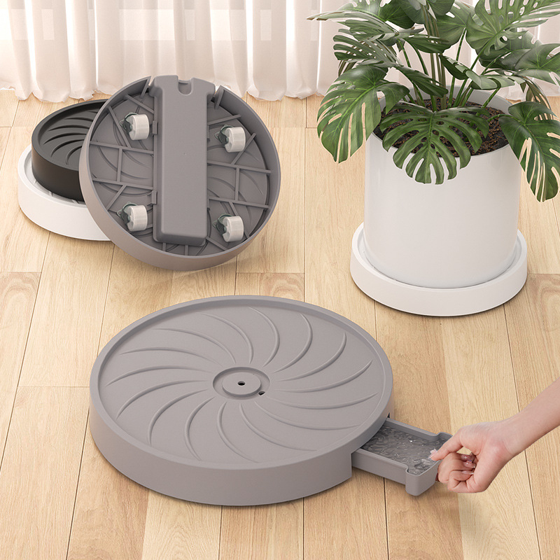 Removable silent planter base direct sales spinner plant potting bracket thickened reinforced plastic tray