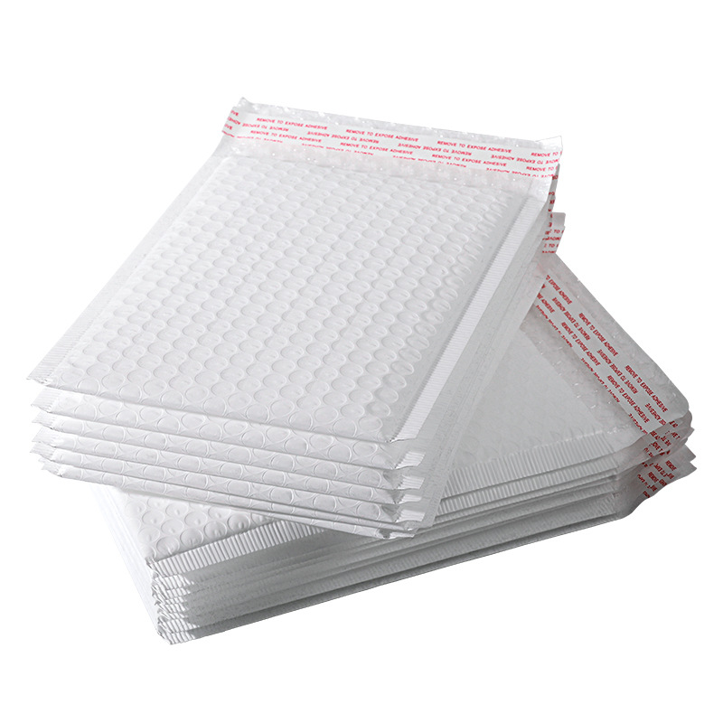 Picture of 140g thick matte film bubble envelope bag white composite clothing packaging bag shockproof express foam bag printing