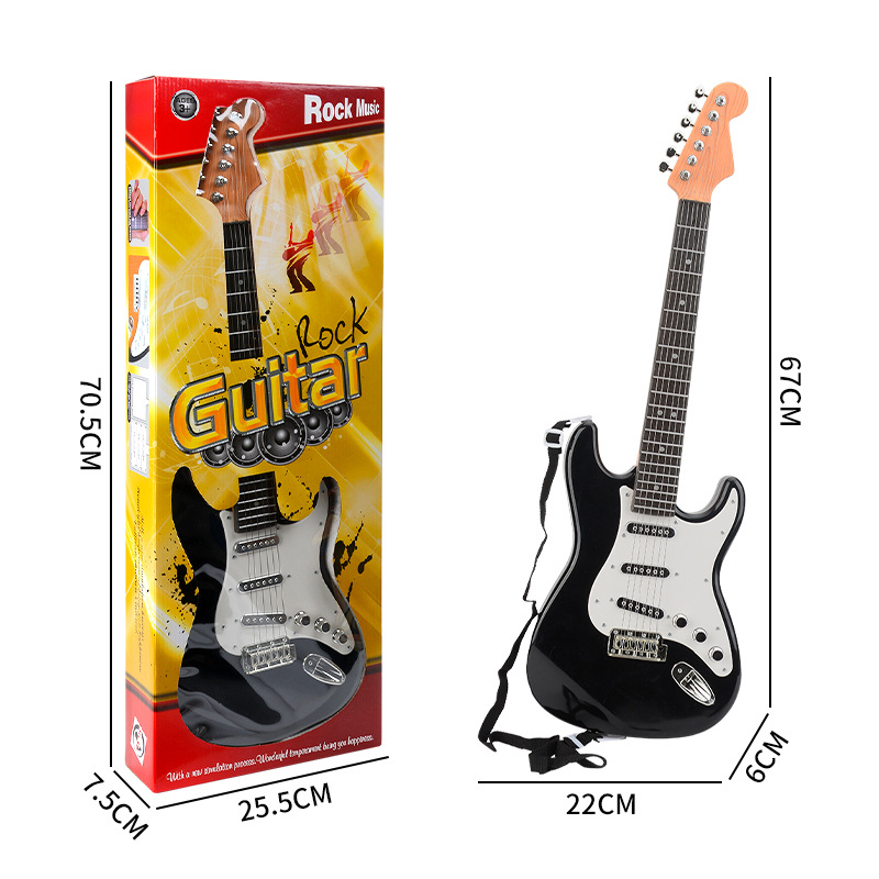Picture of Children's simulation playing electric guitar can play toy music instrument metal strings girl a generation of postage