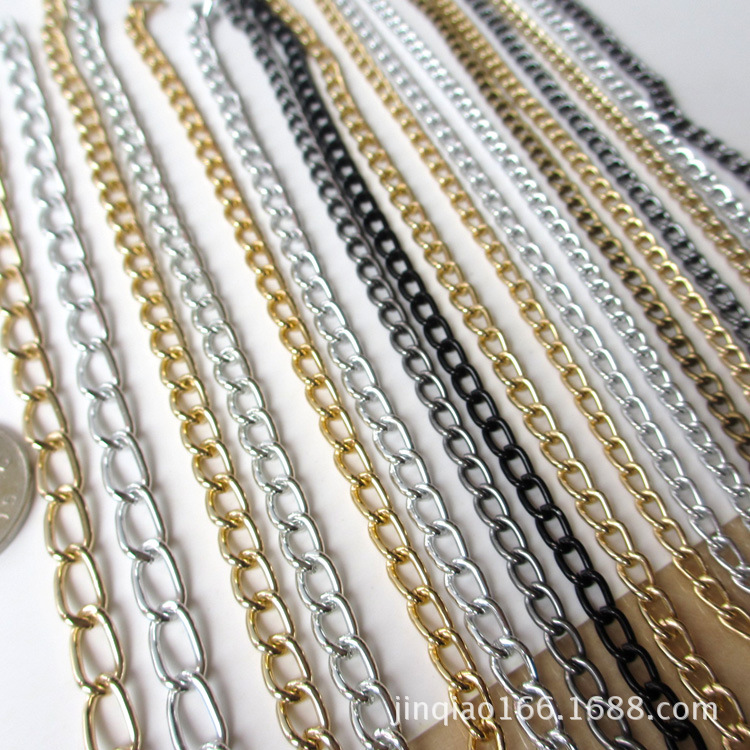 Source Manufacturer 1.0m Price DIY Electroplated Aluminum Chain Clothing Accessories Iron Chain Stage Performance Chain