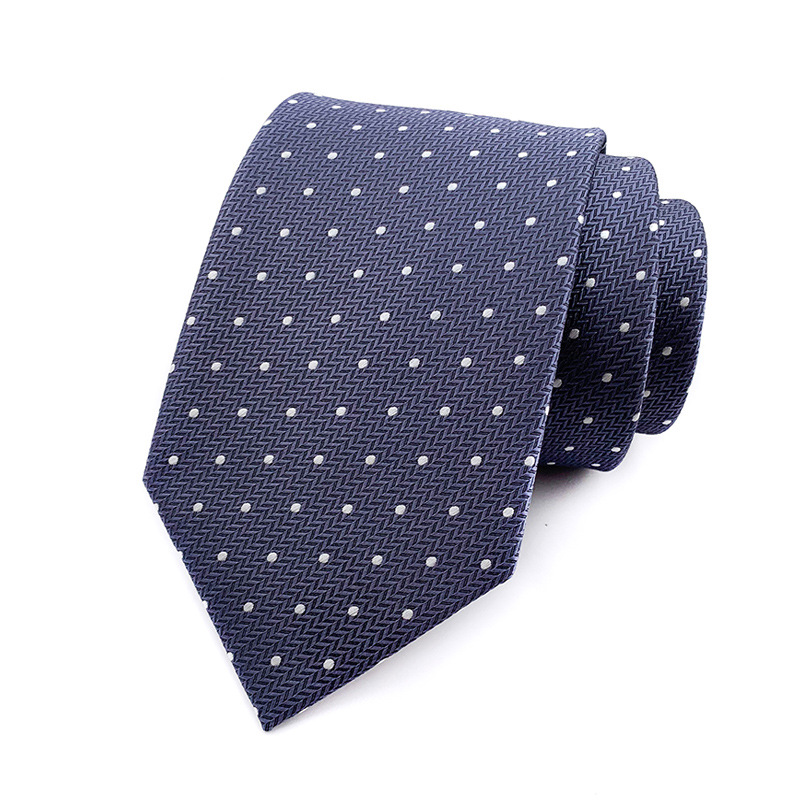 Picture of in stock wholesale men's tie jacquard yarn-dyed fabric small floral pattern business casual wedding groom tie