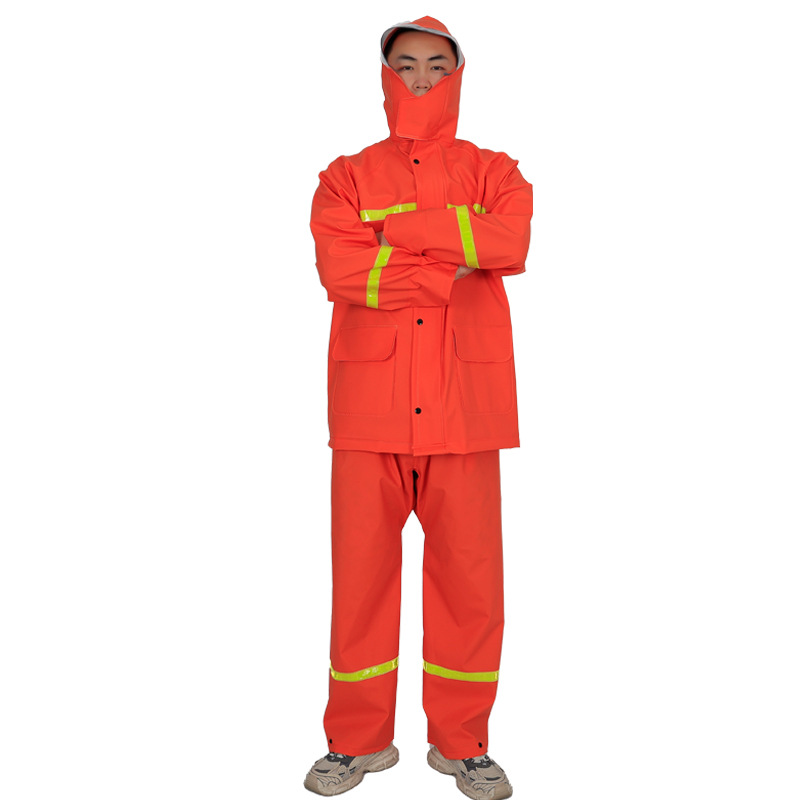 Picture of Xiong Xuemei Raincoat Electric Car Motorcycle Men and Women Adult Riding Work Take-out Waterproof Raincoat Rain Pants Set