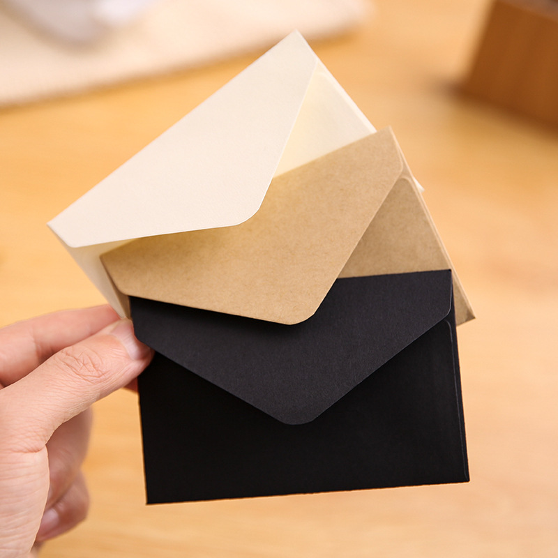 Picture of Retro Square Mini Envelope Fresh Kraft Paper Envelope Small Greeting Card Ins Storage Love Letter Envelope Wholesale