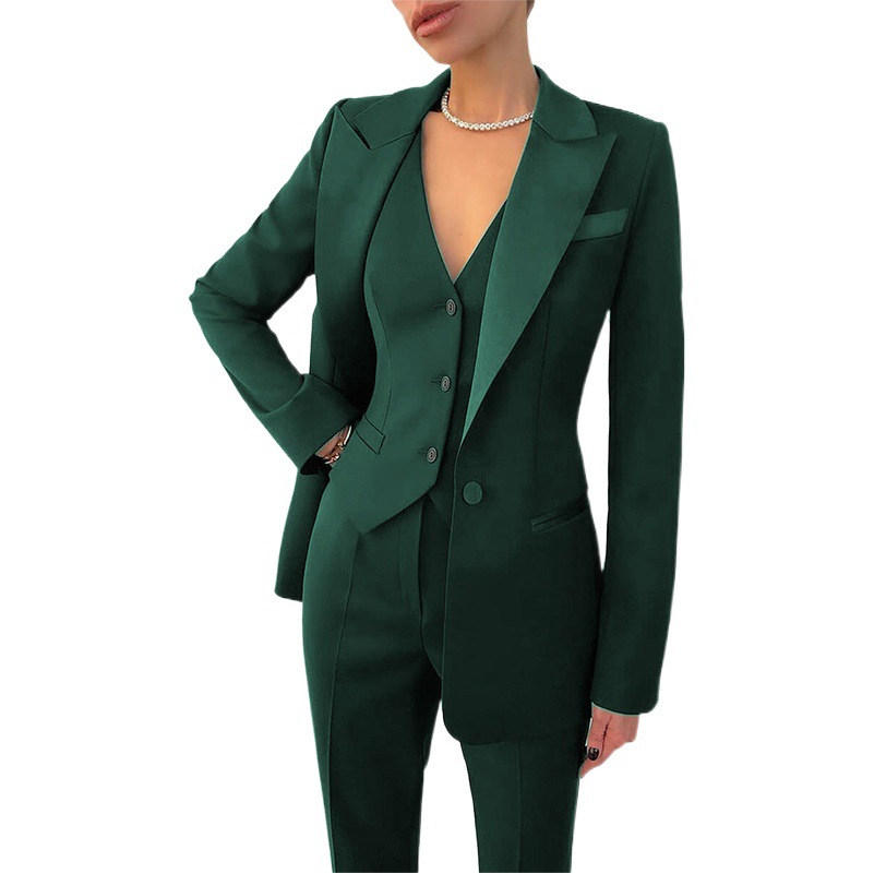 Cross-Border Women's Three-Piece Suit Business Professional Casual Women's Suit Amazon Best-Selling Three-Piece Suit for Women