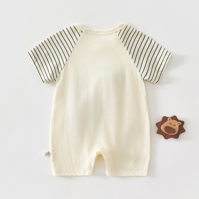 Baby's jumpsuit summer thin cotton newborn clothes for boys and girls baby super cute climbing clothes cute short sleeve ha clothes