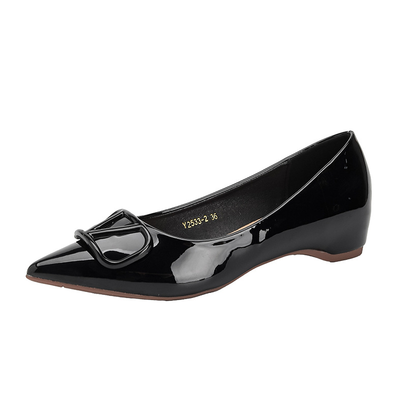 Picture of Y2533-2 French Pointed Toe Shallow Opening Flats for Women, 2025 Autumn New Elegant Versatile Comfortable Height-Increasing Mary Jane