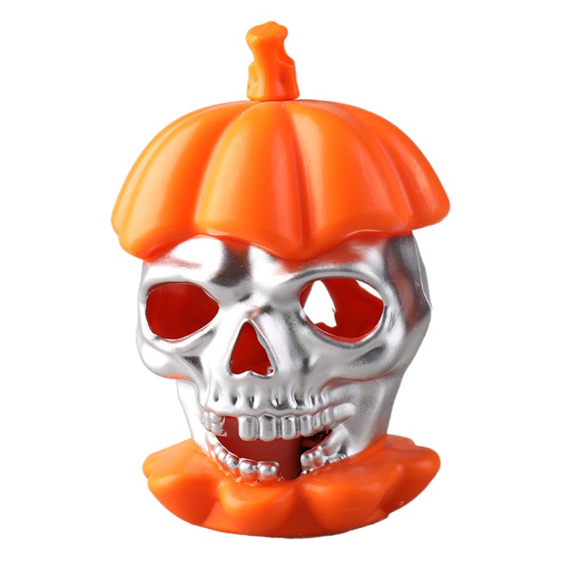 Picture of Halloween Skull Electronic Candle Lamp Ghost Festival Decoration Pumpkin Lantern Halloween Party Decoration Props Scene Cloth