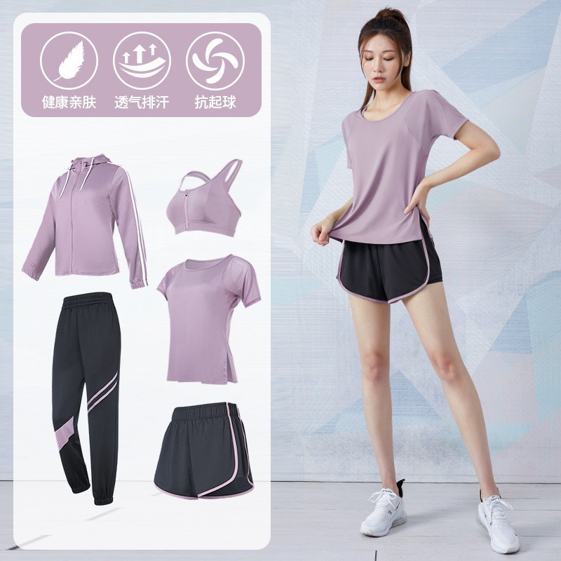 Picture of Yoga Suit Women's Summer Loose Slimming Breathable Quick-drying Clothes Fitness Running Fashion Casual Professional Sportswear