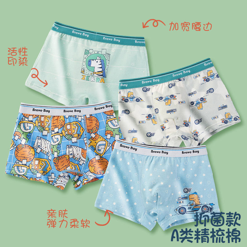 Picture of Children's Underwear Boys' Pure Cotton Boxer Shorts Boys Baby Children's Underwear Summer