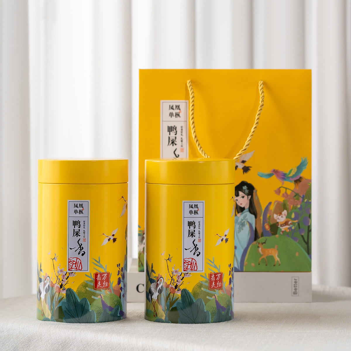 Tea packaging all things have spirit duck excrement fragrance phoenix single clump iron can single fir round can tear cover special offer