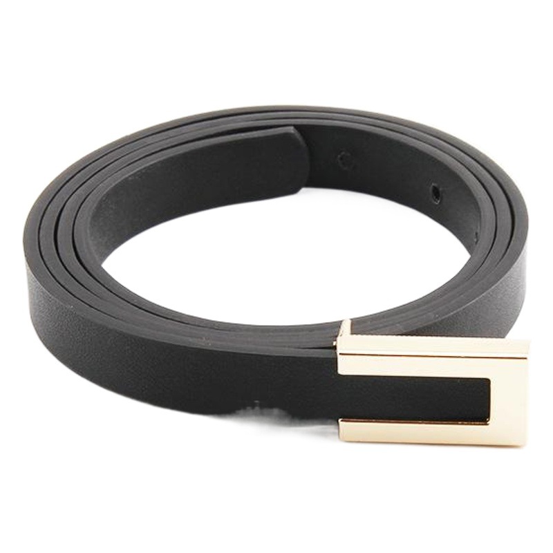 Internet Celebrity New Snap Thin Belt Korean Style Student Simple Versatile Jeans Dress Long Shirt Decorative Belt