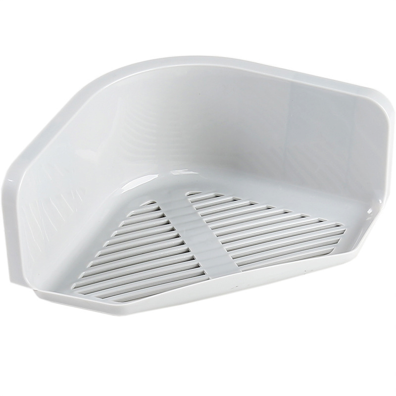 Picture of Bathroom Storage Rack Toilet Triangle Wall Hanging Toilet Toilet Plastic Hole-free Bathroom Wash Table Storage