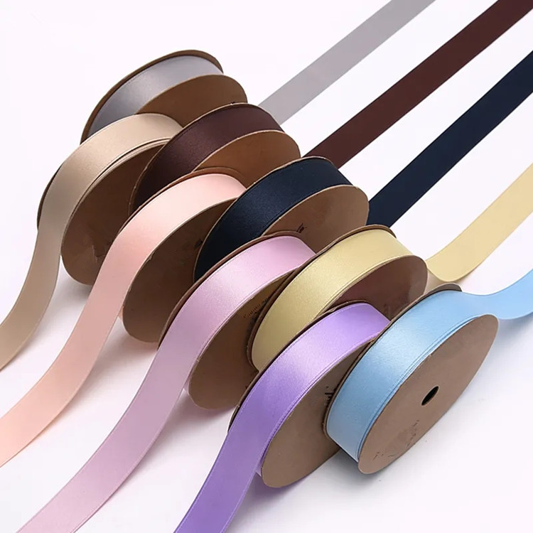 in stock multi-size black white polyester cotton ribbon thickened double-sided polyester ribbon polyester cotton ribbon hair accessories