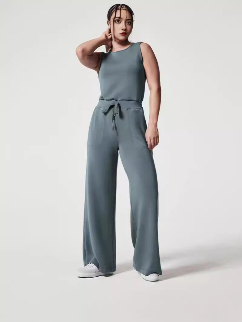 Picture of 2023 Spring and Summer New Versatile European and American Fashion Slim Casual Women's Sleeveless Pure Color Work Clothing Pants Jumpsuits