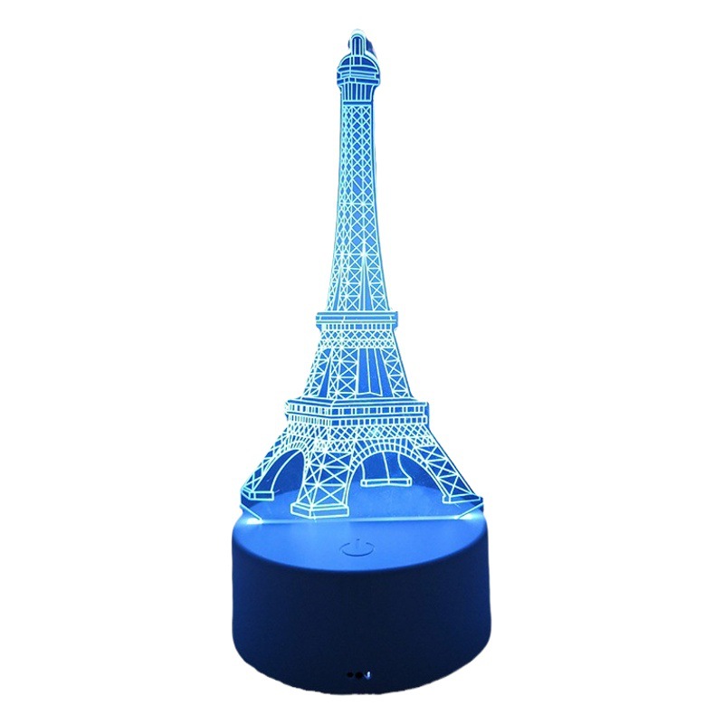 Wholesale cross-border acrylic night light creative 3D night light base atmosphere light colorful remote control 3D night light
