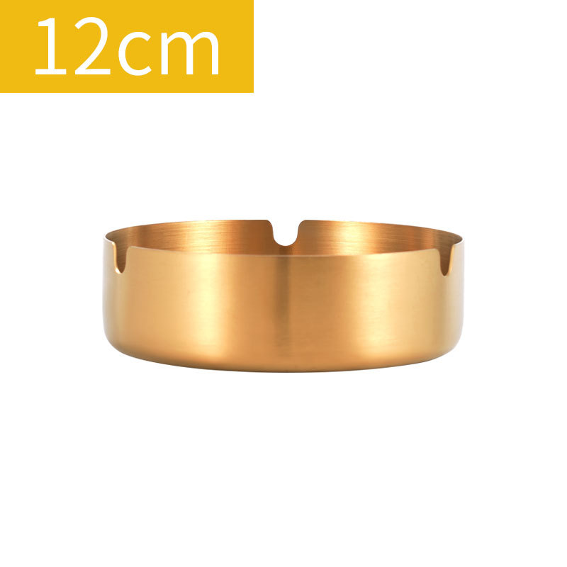 Picture of Cross-border thickened anti-fall metal stainless steel ashtray ins advanced gift ashtray wholesale custom printed logo