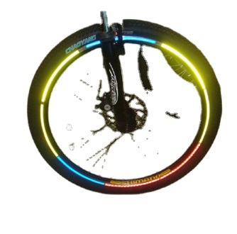 Picture of Reflective stickers Bicycle wheel stickers Wheel reflective stickers Bicycle stickers Wheel rim stickers Wheel rim reflective strips are very dazzling