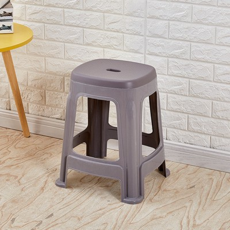 Picture of Plastic stool home thickened living room dining table Deng Zishuo material square bench chair simple cooked rubber small stool high stool