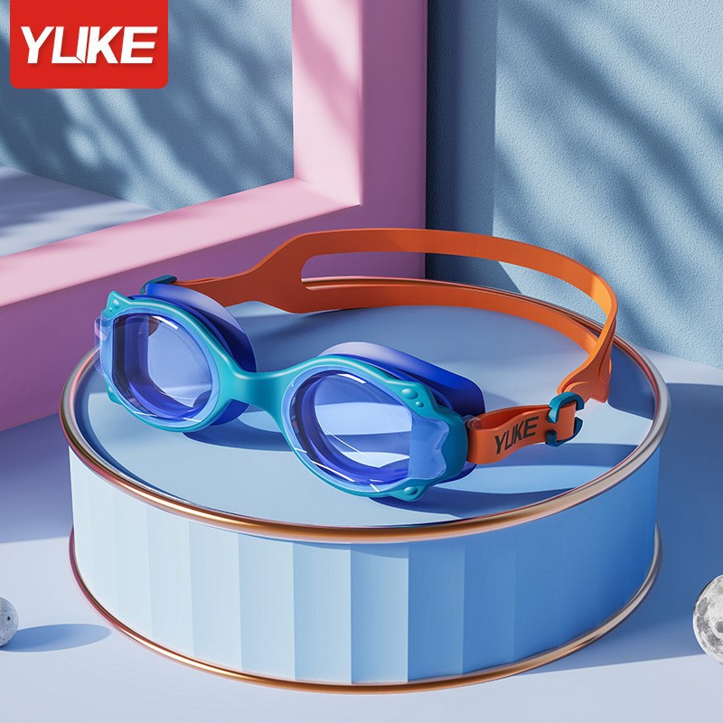 Picture of Children's swimming goggles waterproof anti-fog HD boys and girls professional swimming glasses swimming cap set diving special equipment