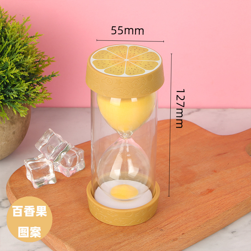 Picture of New Fruit Hourglass Timer 5/15/30Min Kidsren's Exquisite Birthday Gift Safety Anti-Fall Decorative Ornaments