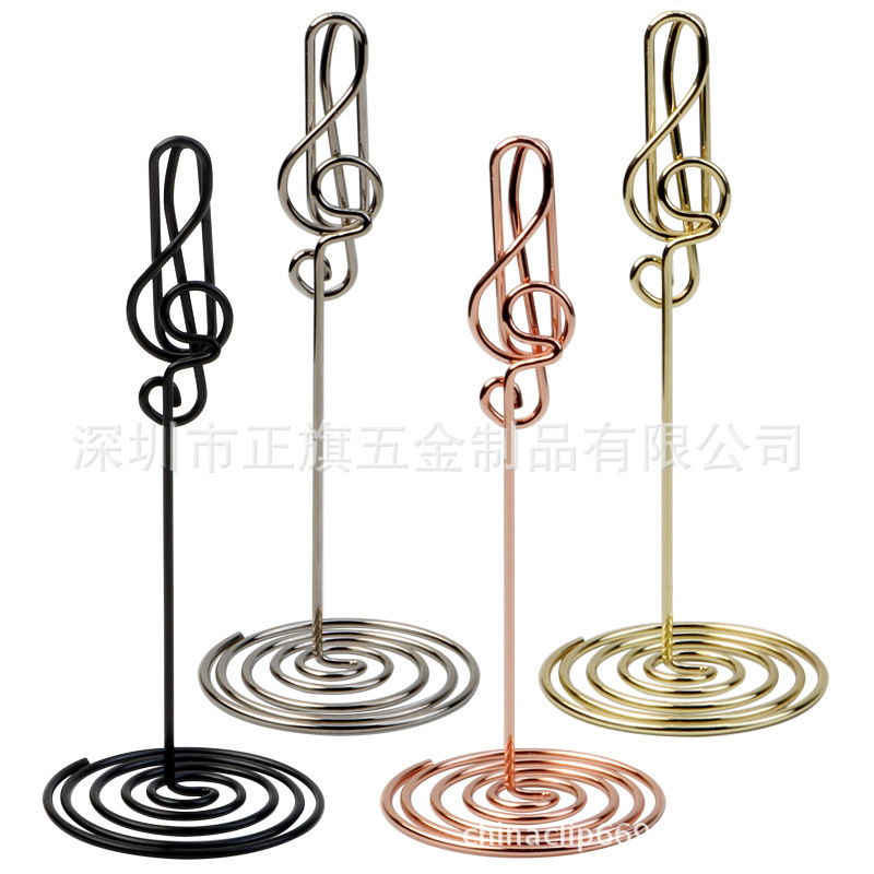 Picture of 85mm heart-shaped business card holder Peacock round wedding seat holder photo holder note holder number plate label message holder