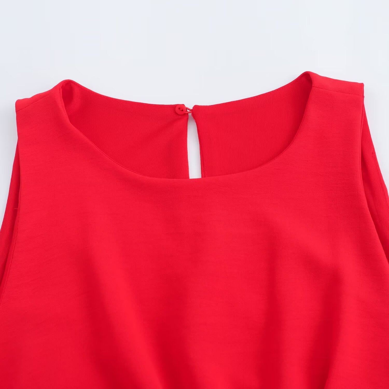 Picture of ZA explosions cross-border women's clothing Europe and the United States ins style 2024 summer new opening design ring buckle exposed waist dress F48