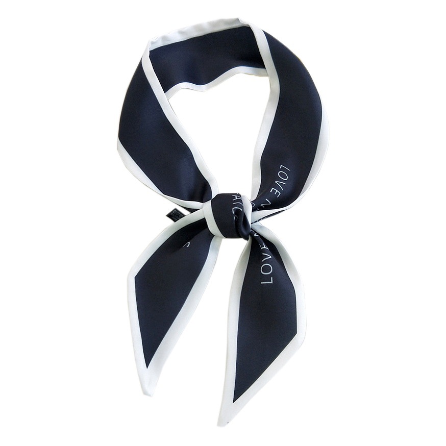 Letter Small Long Silk Scarf Women's Tie Bag with Handle Winding Belt Matching Shirt Tie Ribbon Ribbon Tie