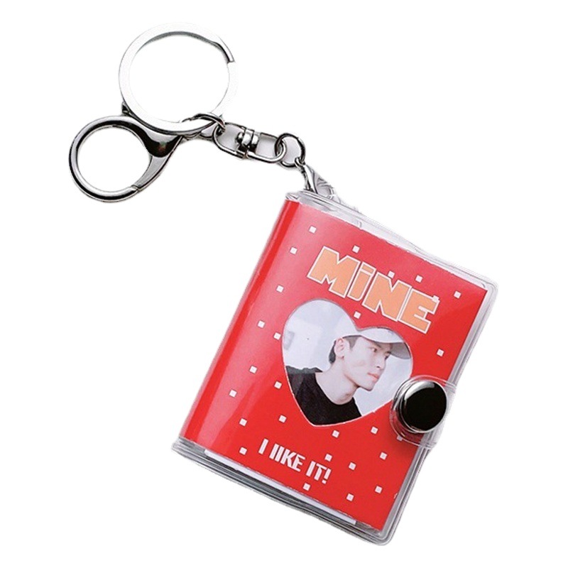 1-inch 2-inch MINI photo album keychain Big Head Photo Star photo storage book MINI photo album
