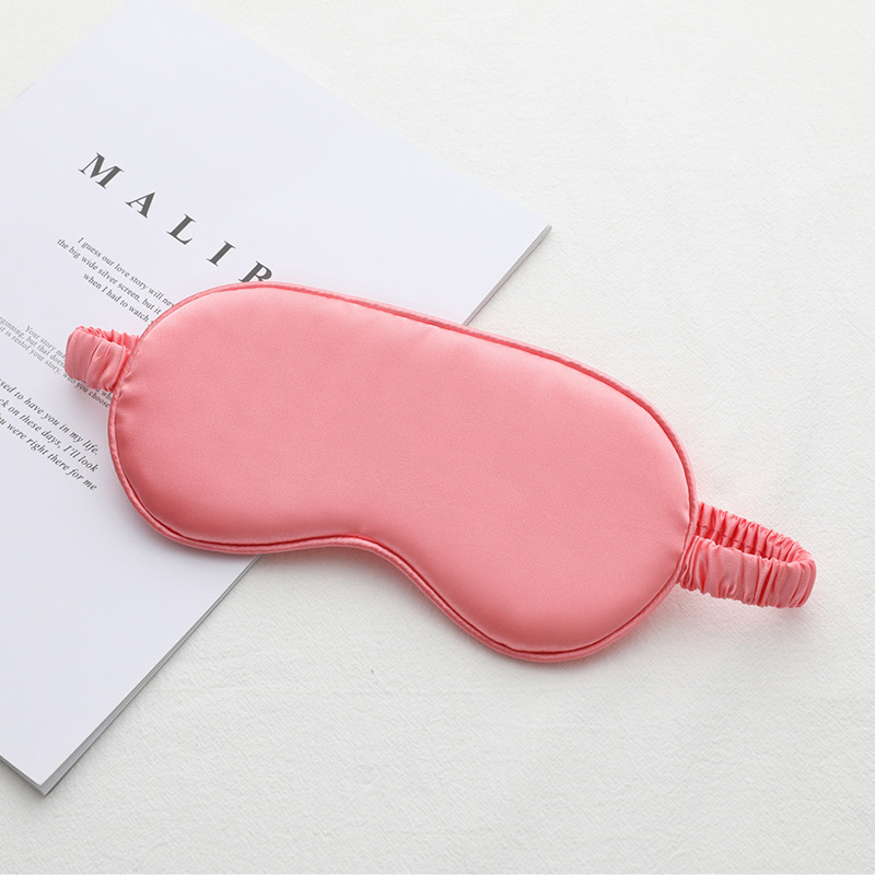 Picture of New double-sided artificial silk eye mask sleep elastic travel lunch break eye mask printed aviation eye mask wholesale