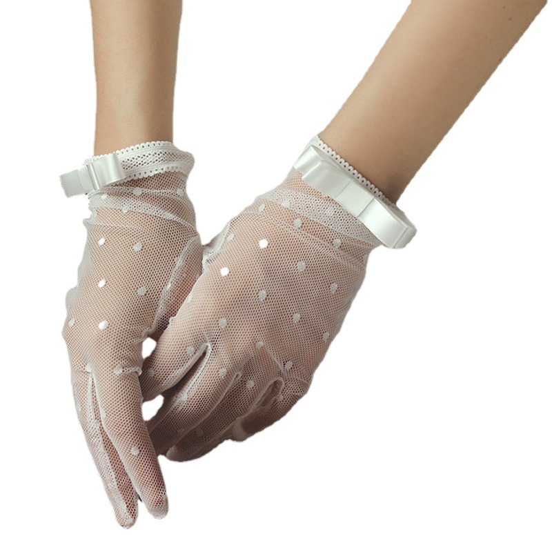 Celebrity Tea Flower Bow Black Lace Gloves Bridal Dress Accessories Photo Studio Photography Portrait Accessories
