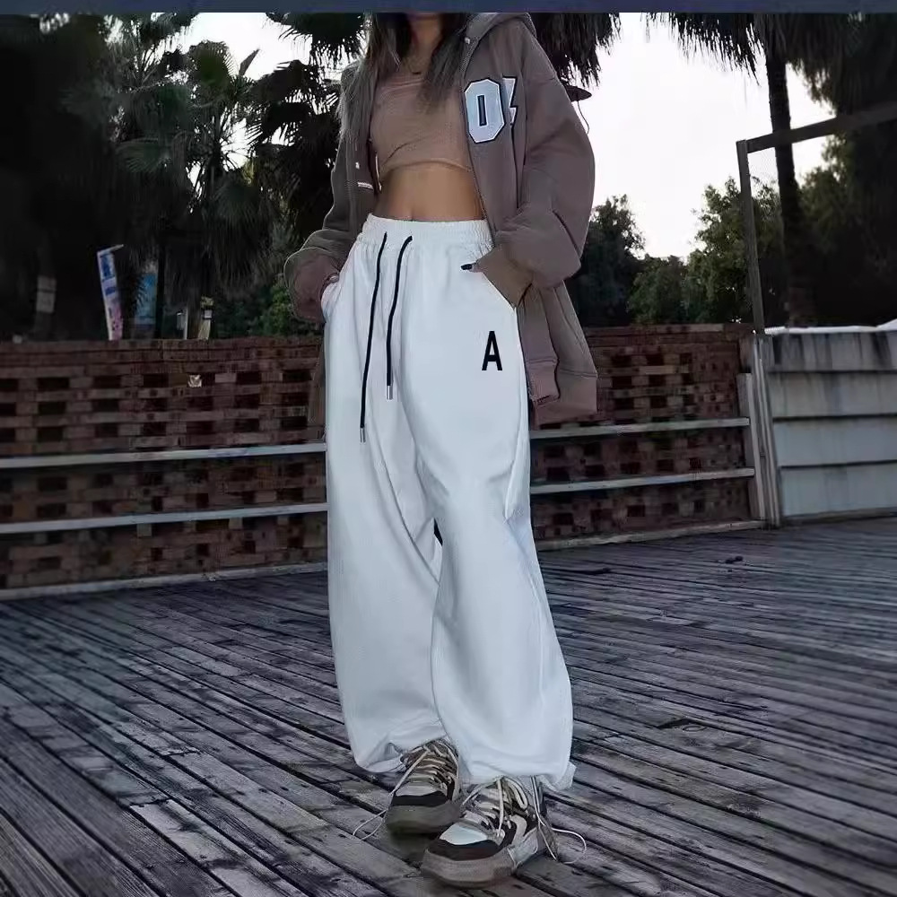 Pants for Couples High Street Fashion Ins Trendyy Brand Design Niche 9-Point Pants Straight Casual Spring & Fall Trendyy Korean Style Pants