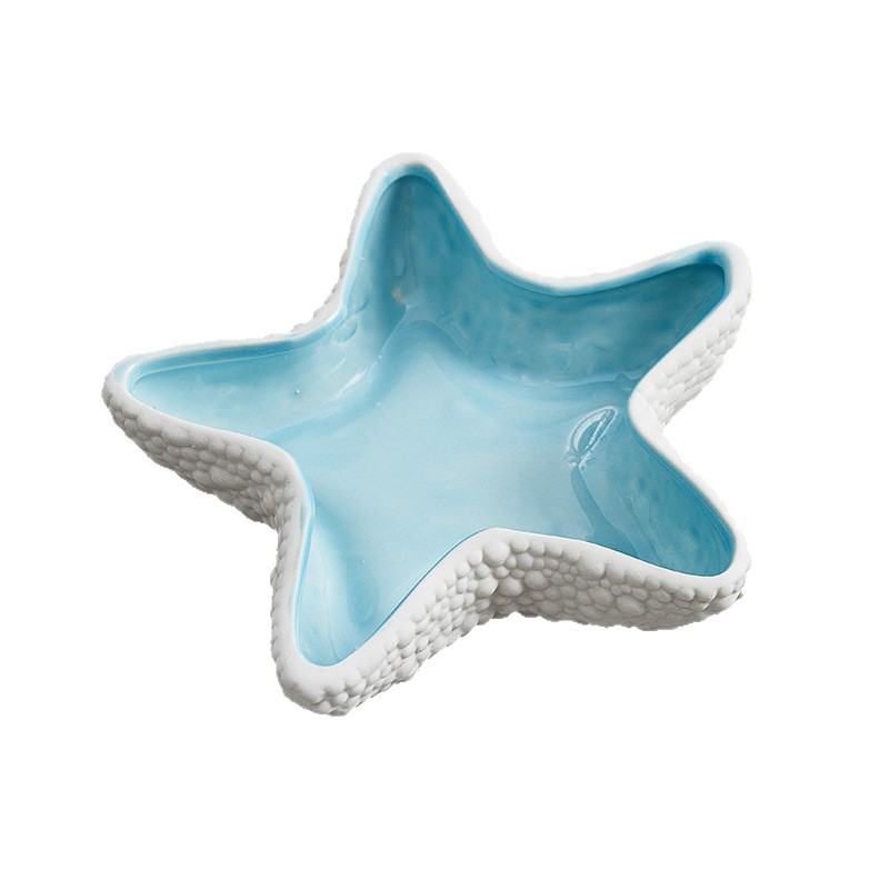 Picture of Mediterranean Sea Star Conch Shell Ceramic Ornaments Storage Basin Ocean Ashtray Hydroculture Bottle Hamster Nest Landscape