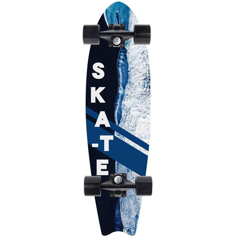 Picture of 28 inch maple small fish Board children Brush Street road beginners four-wheel skateboard single rocker skateboard