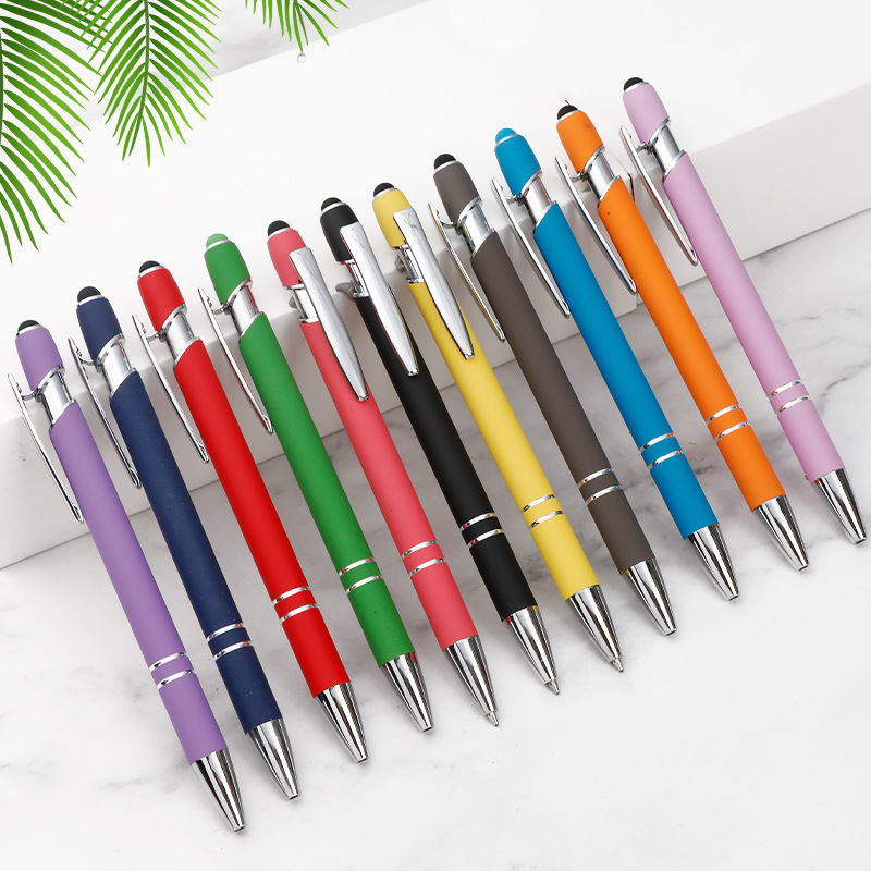 Picture of high quality Meiji Pen Metal Press Pen Aluminum Pen Capacitor Ballpoint Pen Handwriting Touch Screen Pen Advertising Gift Pen