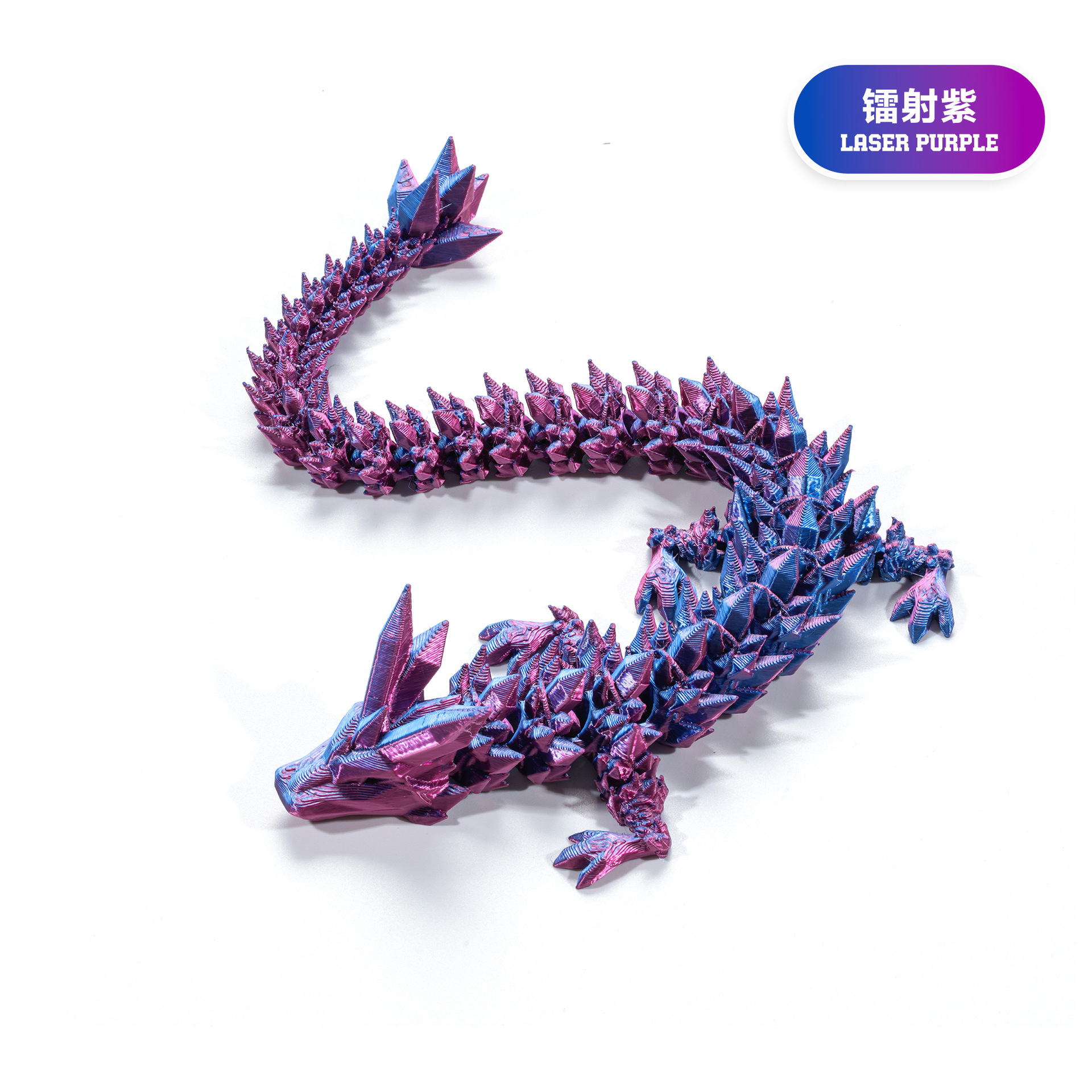 Picture of 3D printing cross-border hot selling ornaments joint movable Crystal Gem dragon ornaments hand-made suit dragon decoration